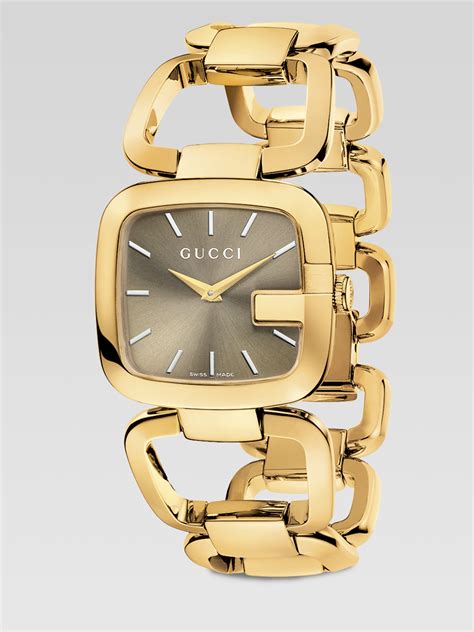 gucci watch gold bracelet|ladies gold gucci watches.